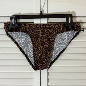 Andrew Christian Swim Brief--Leopard
